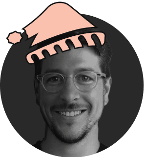 Saul Sutcher, with a festive holiday hat drawn on